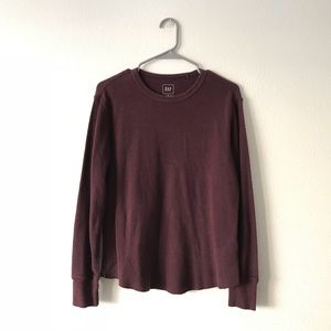Gap Maroon Long Sleeve Sweater